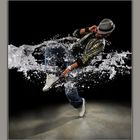 Hip Hop Dancer Splashing Water