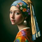 Hippie Girl with a Pearl Earring