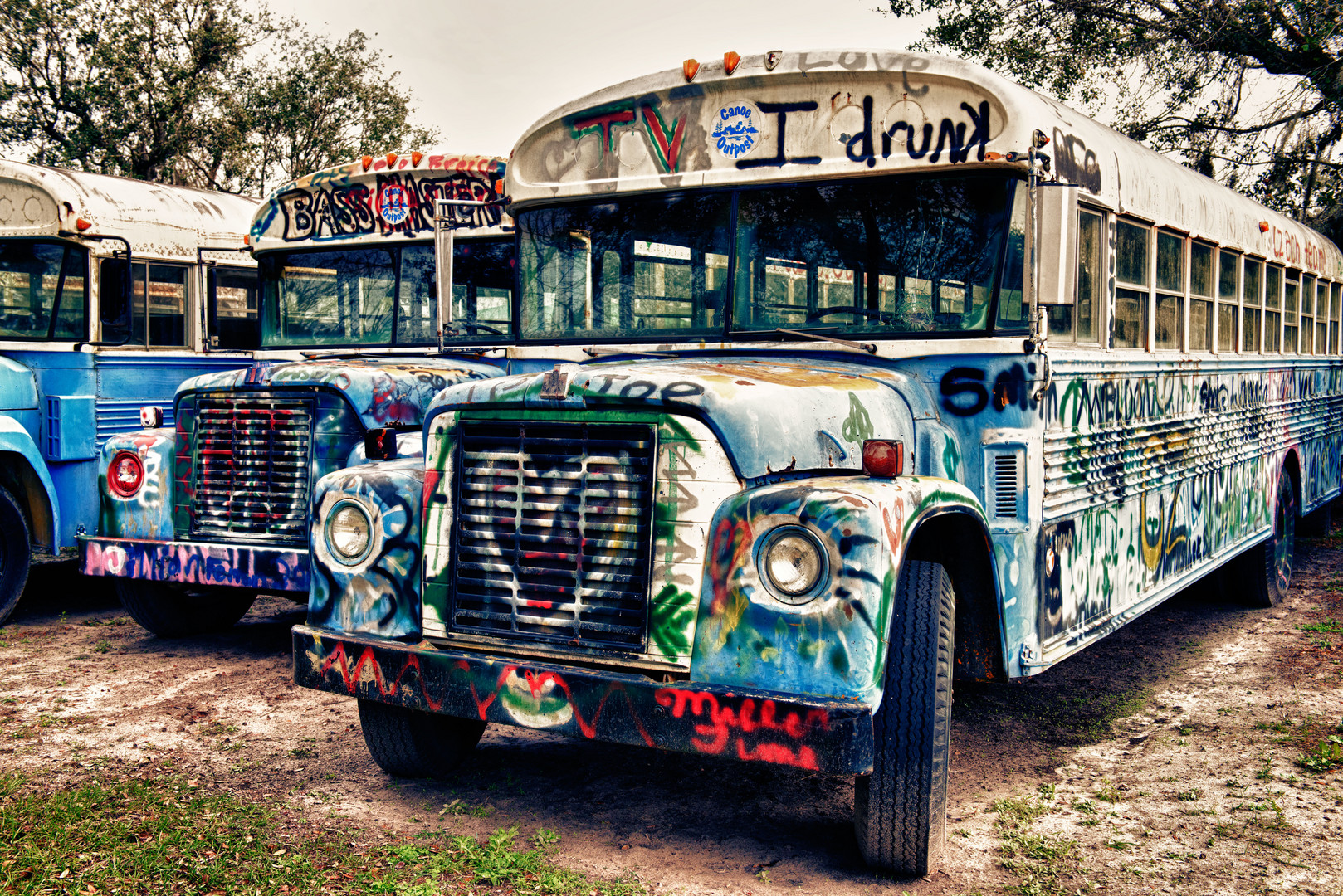 hippie style Bus, USA, Florida