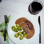 Hirschsteaks mit Pfifferlingen und Rosenkohl (2)