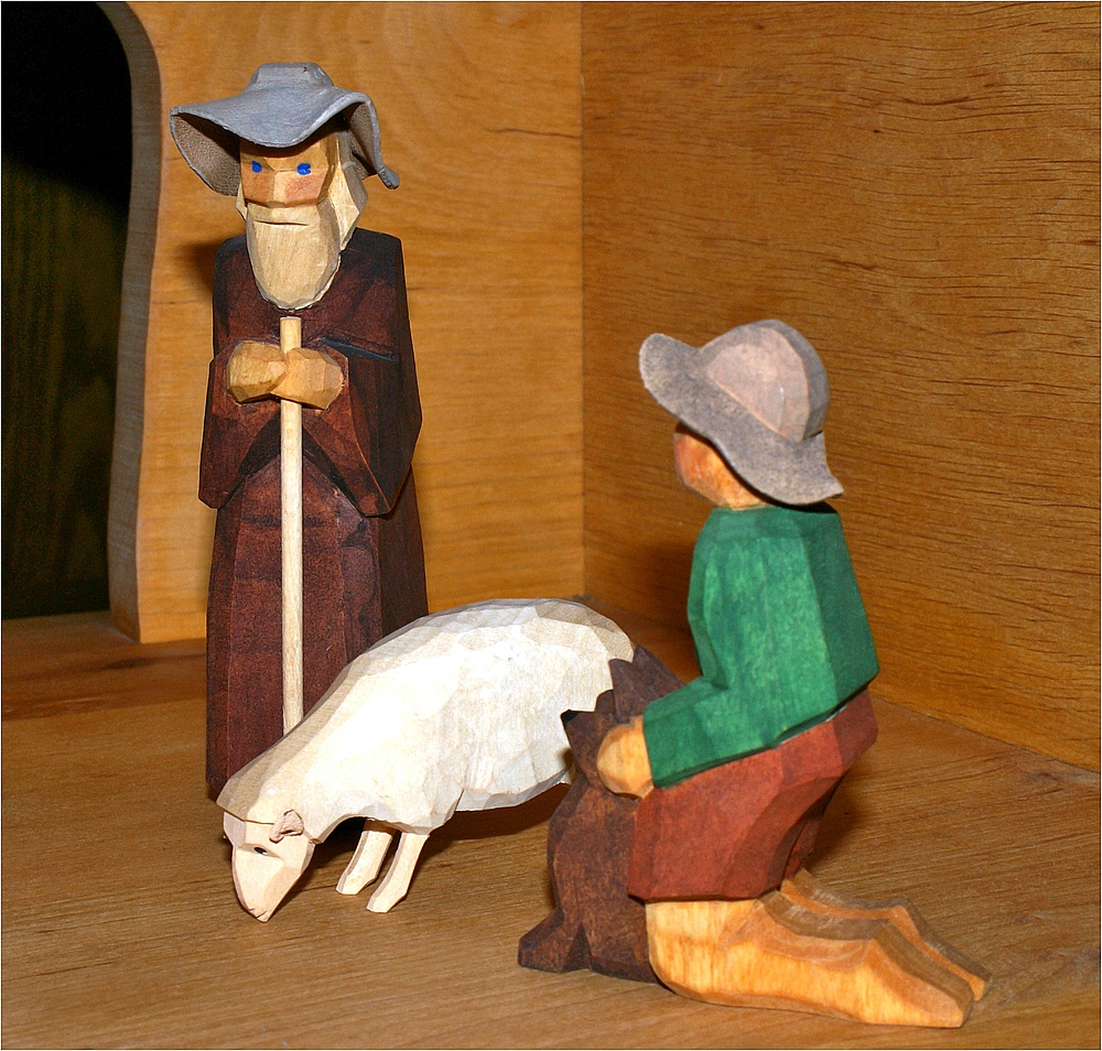 Hirten im Stall von Bethlehem Foto & Bild > 500 klicks Bilder auf