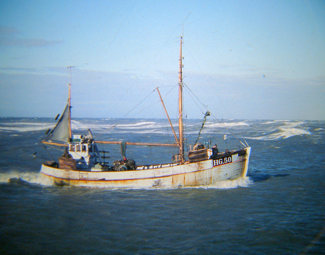 Hirtshals DK 1961 heimkehrende Fischkutter - HG 50 Karen-Marie