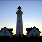 Hirtshals fyr im Gegenlicht