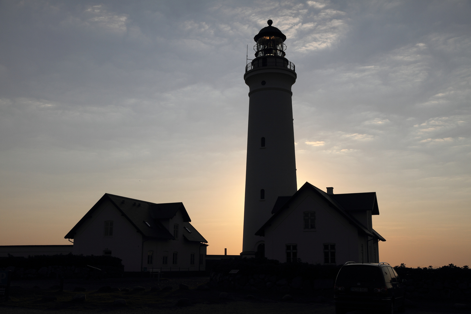 Hirtshals Fyr in der Dämmerung