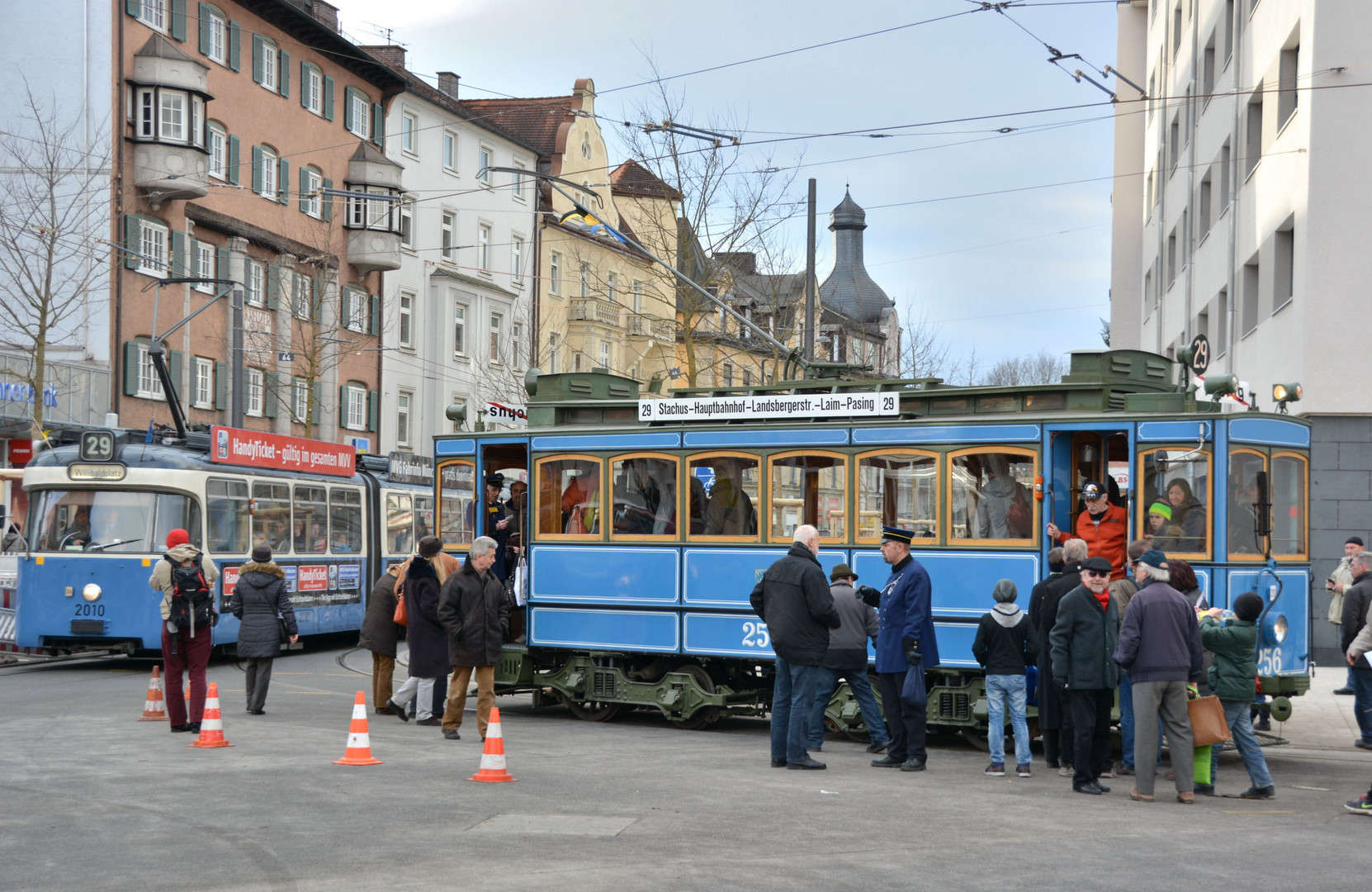 Histor. Trambahnwagen in München Pasing