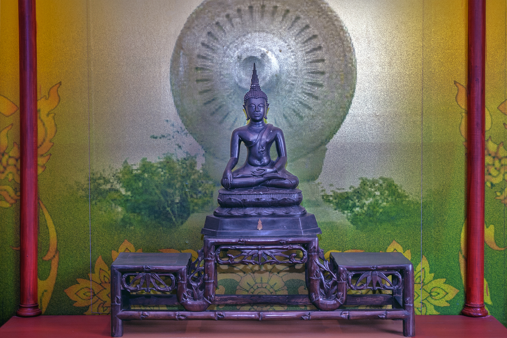 Historic Buddha image in the museum of Minburi