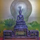 Historic Buddha image in the museum of Minburi