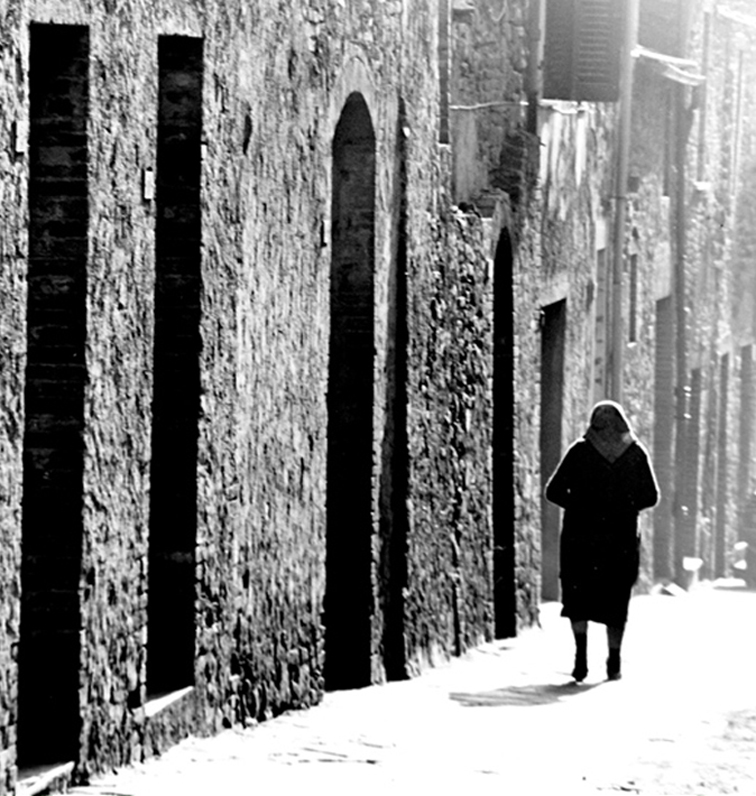 historic center in Italy in the 60s