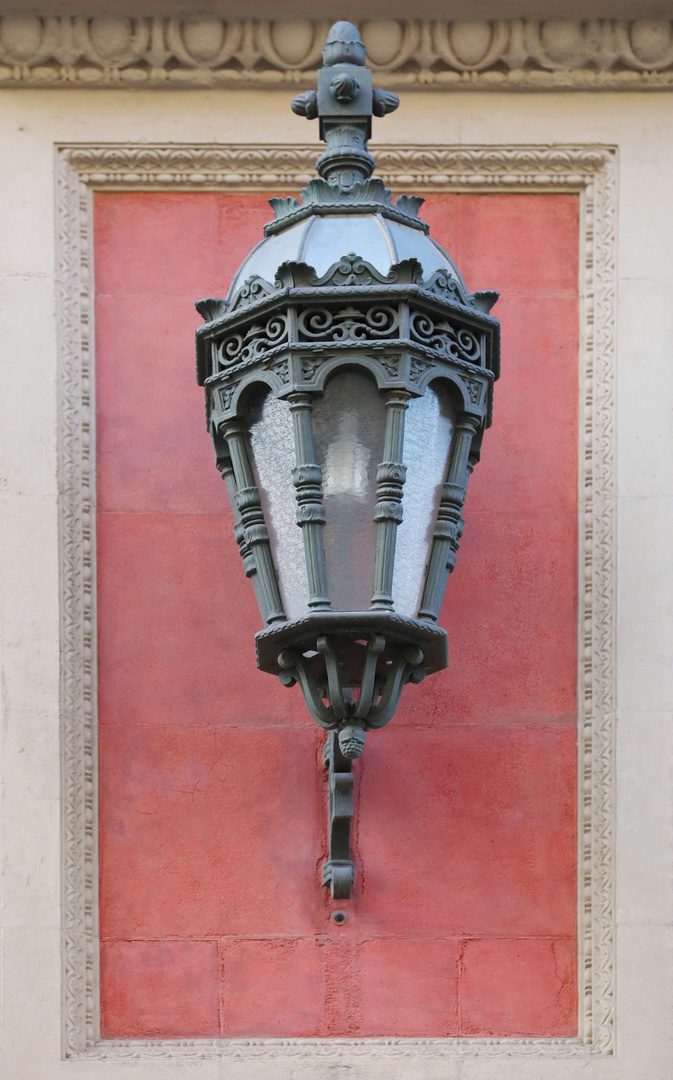 Historical Lantern in Barcelona, Spain