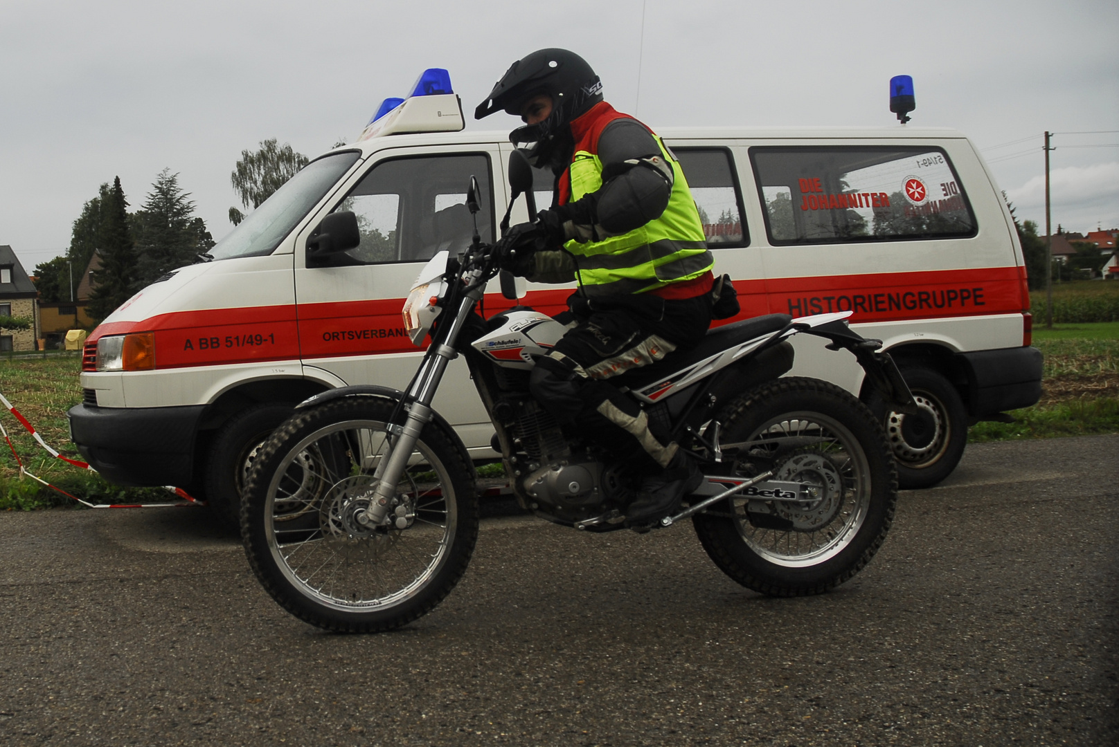 Historiengruppe der JUH BB beim Sanitätsdienst