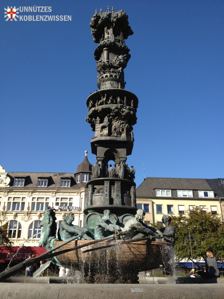 Historiensäule auf dem Josef-Görres-Platz in Koblenz
