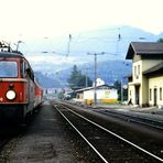 historisch Leoben Göss mit Regionalzug