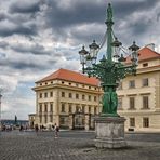 Historische alte Gaslaterne am Schloss Platz