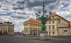 Historische alte Gaslaterne am Schloss Platz