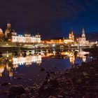 historische Altstadt Dresden bei Nacht