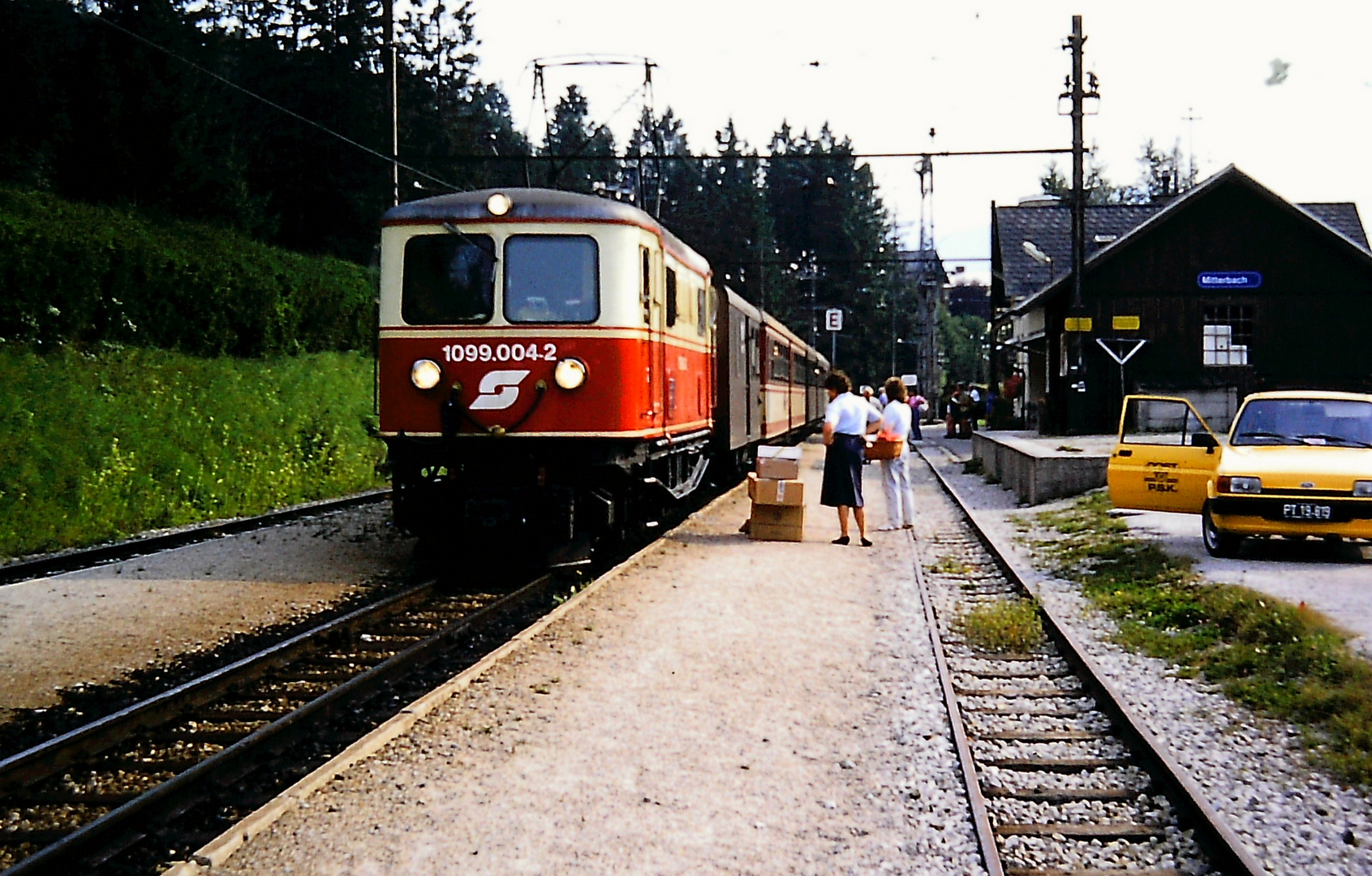 historische Aufnahme Mitterbach ....Bahnpost