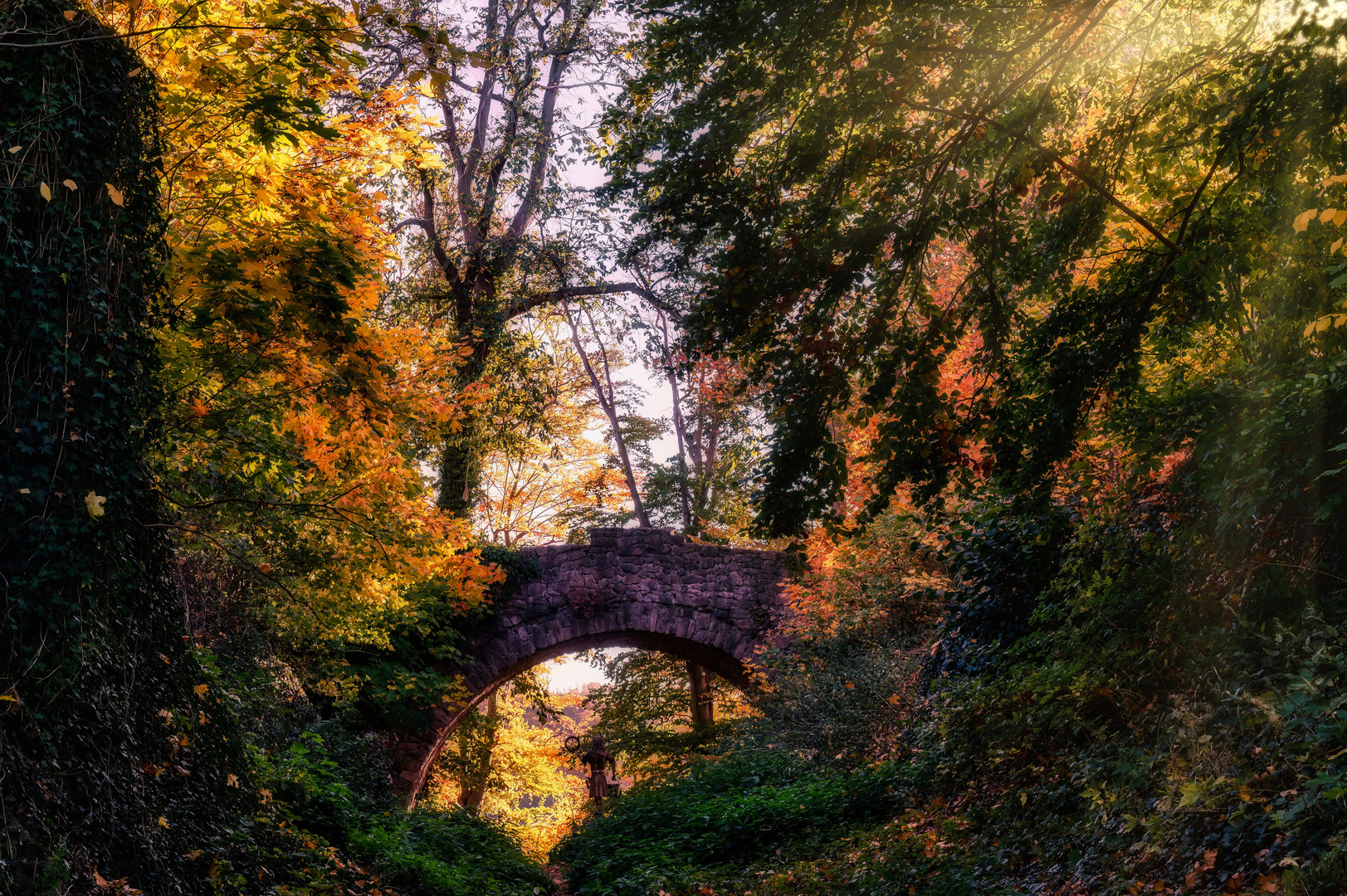 Historische Brücke der Burgruine