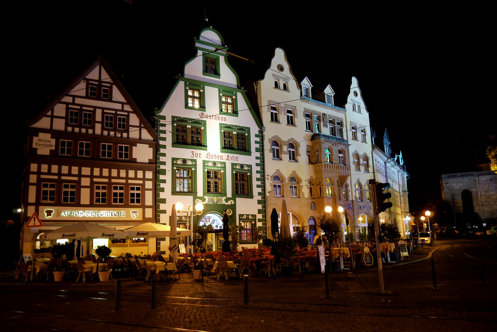 Historische Bürgerhäuser am Erfurter Domplatz