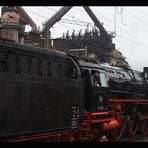 historische Dampflok am Völklinger Bahnhof...