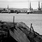 Historische Dockanlage im Hafen von Edinburgh