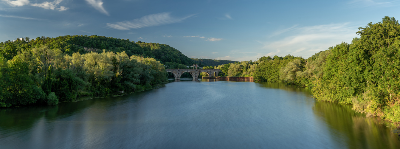 Historische Eisenbahnbrück über die Mosel bei Nancy