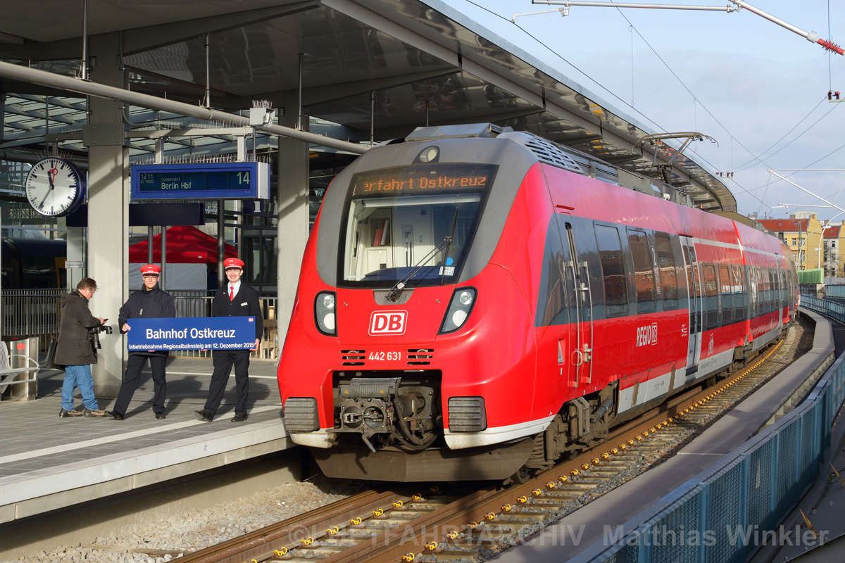 Historische Ereignis: Erster Regionalzug hät im Bahnhof Ostkreuz