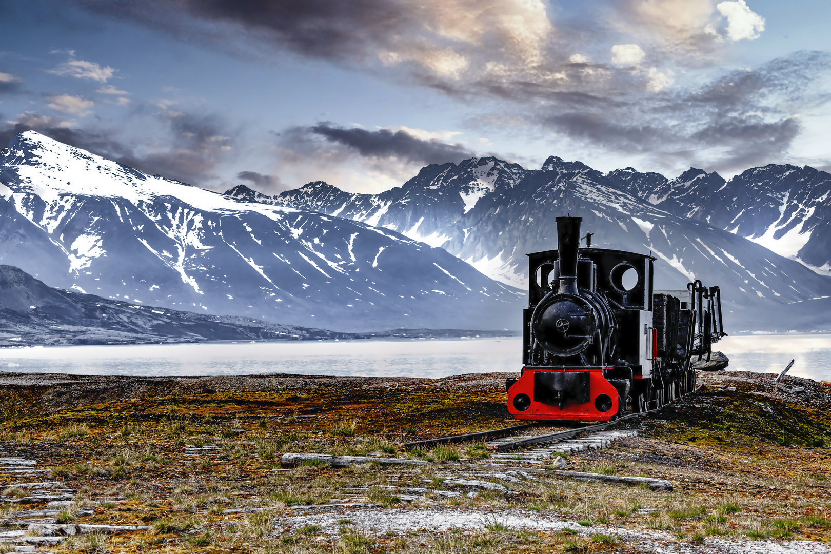 Historische Grubenbahn in Ny-Ålesund/Spitzbergen