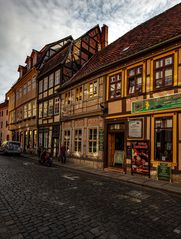 Historische Häuserzeile Quedlinburg    