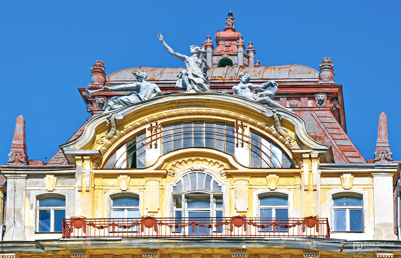 Historische  Hausfassade in Marienbad