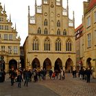 Historische Rathausfassade in Münster (Westf.) am Prinzipalmarkt