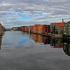 Historische Speicherhäuser in Trondheim.