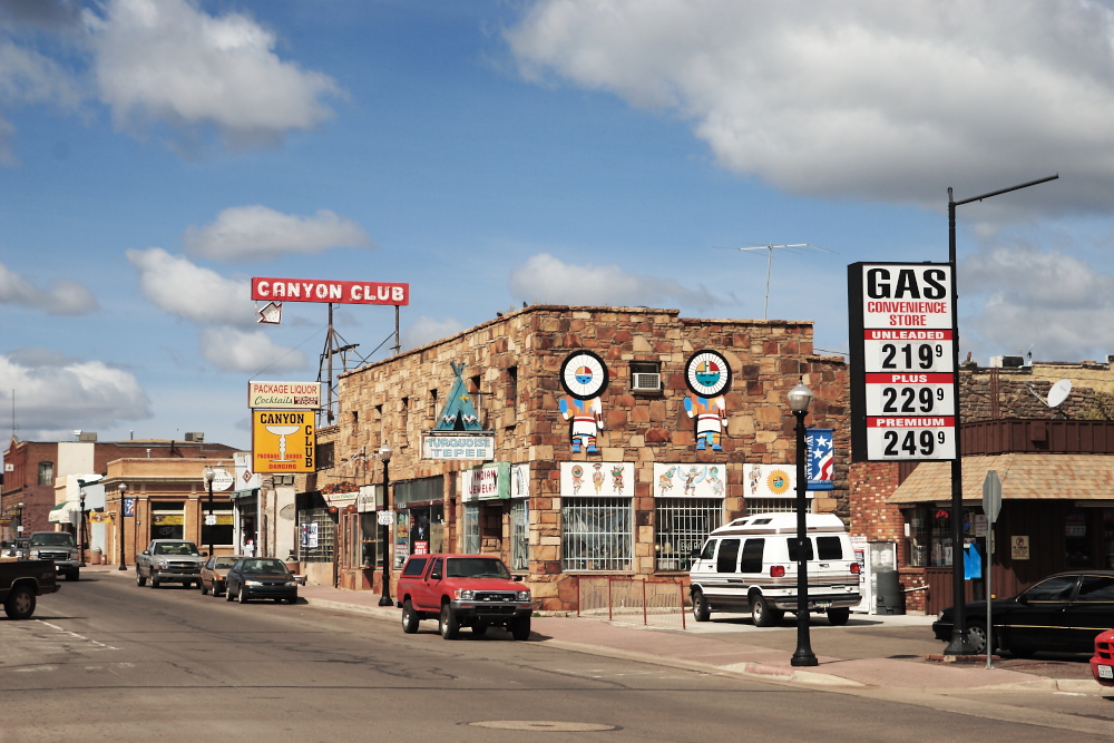 historische Stadtkulisse an der Route 66 in Williams