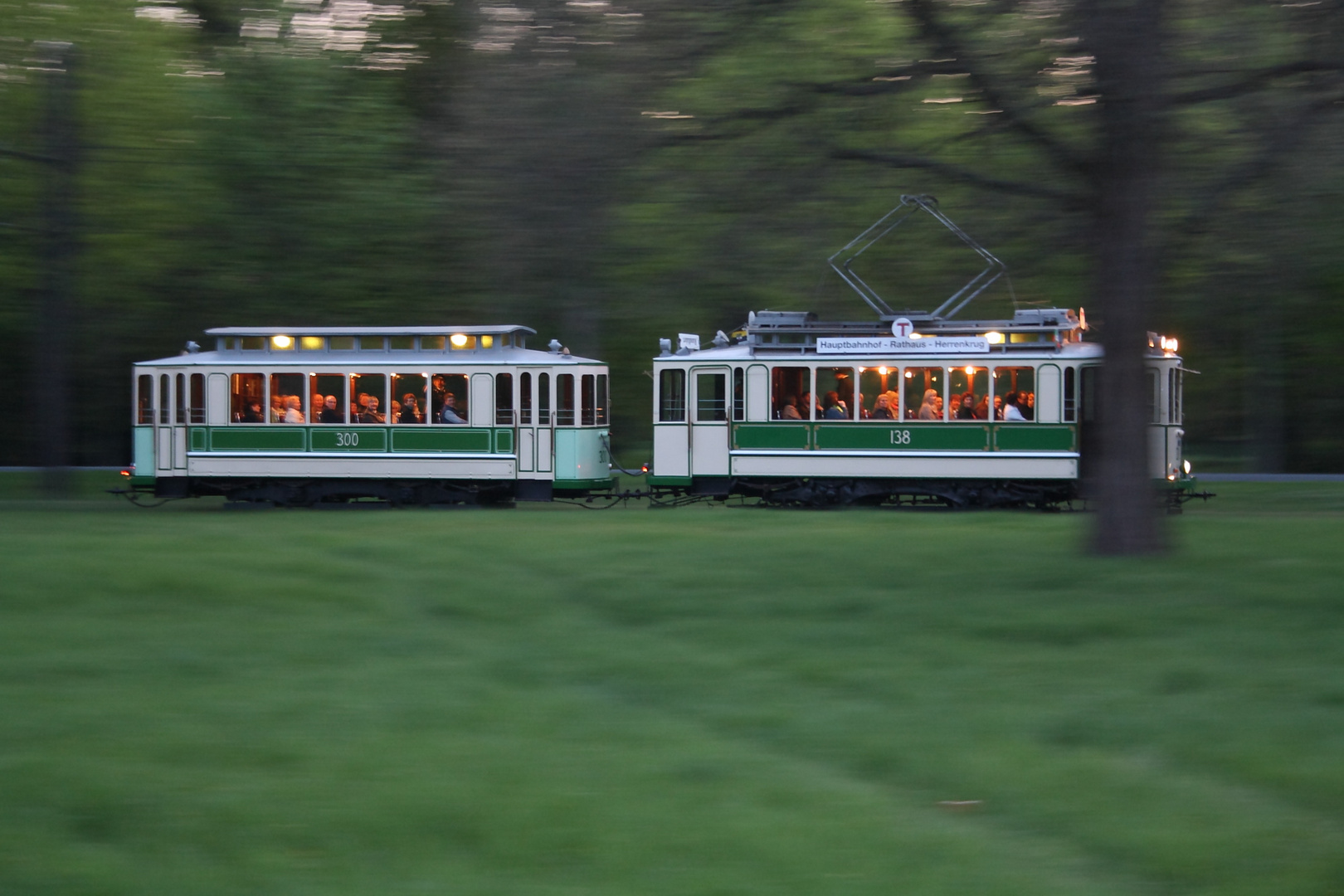 Historische Straßenbahn im Herrenkrug