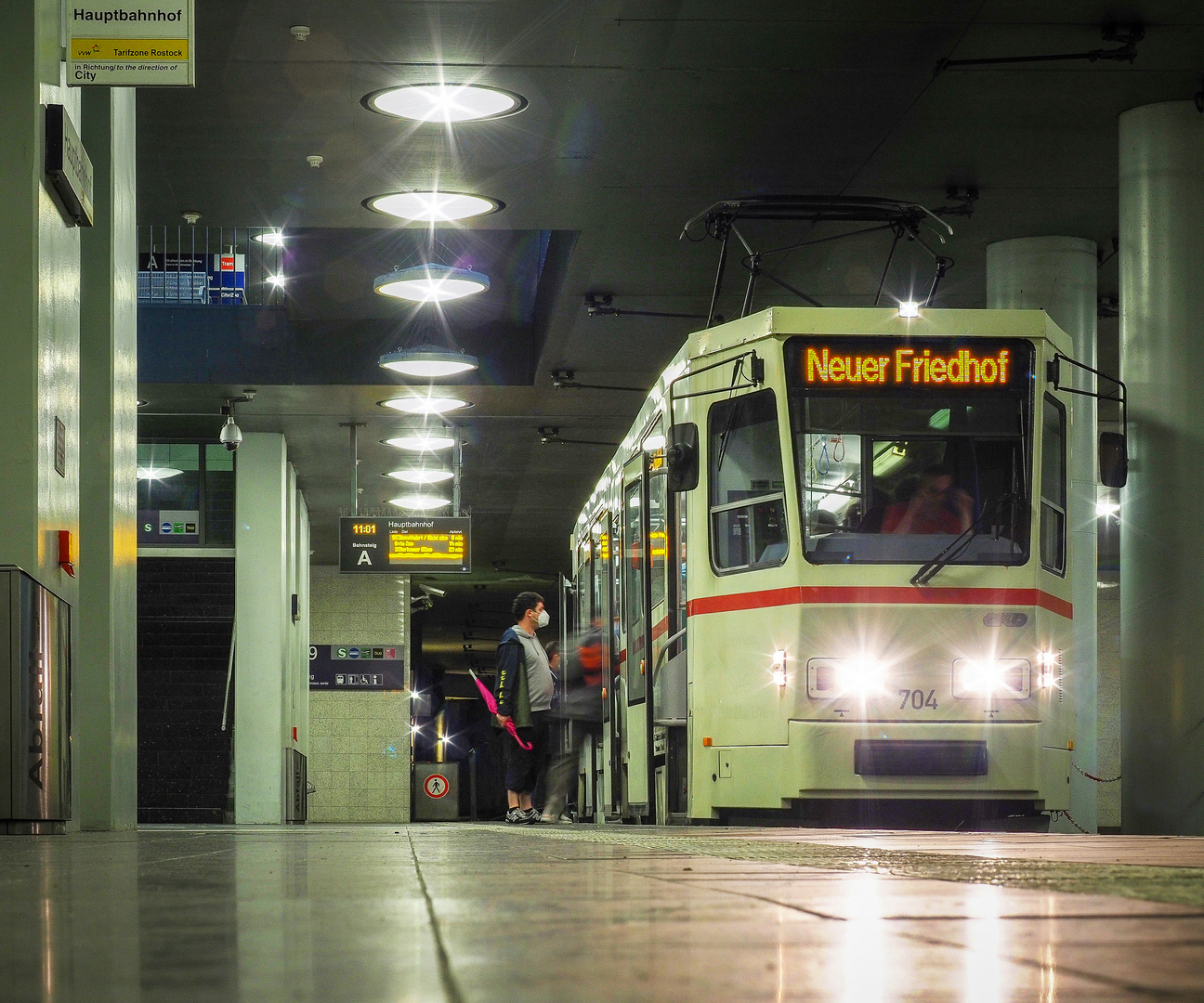 Historische Straßenbahn in Rostock