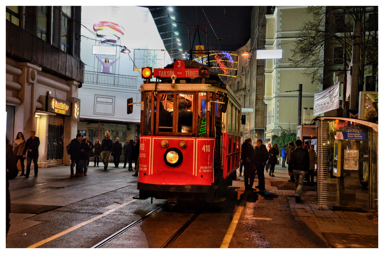Historische Straßenbahn von Taksim Ista