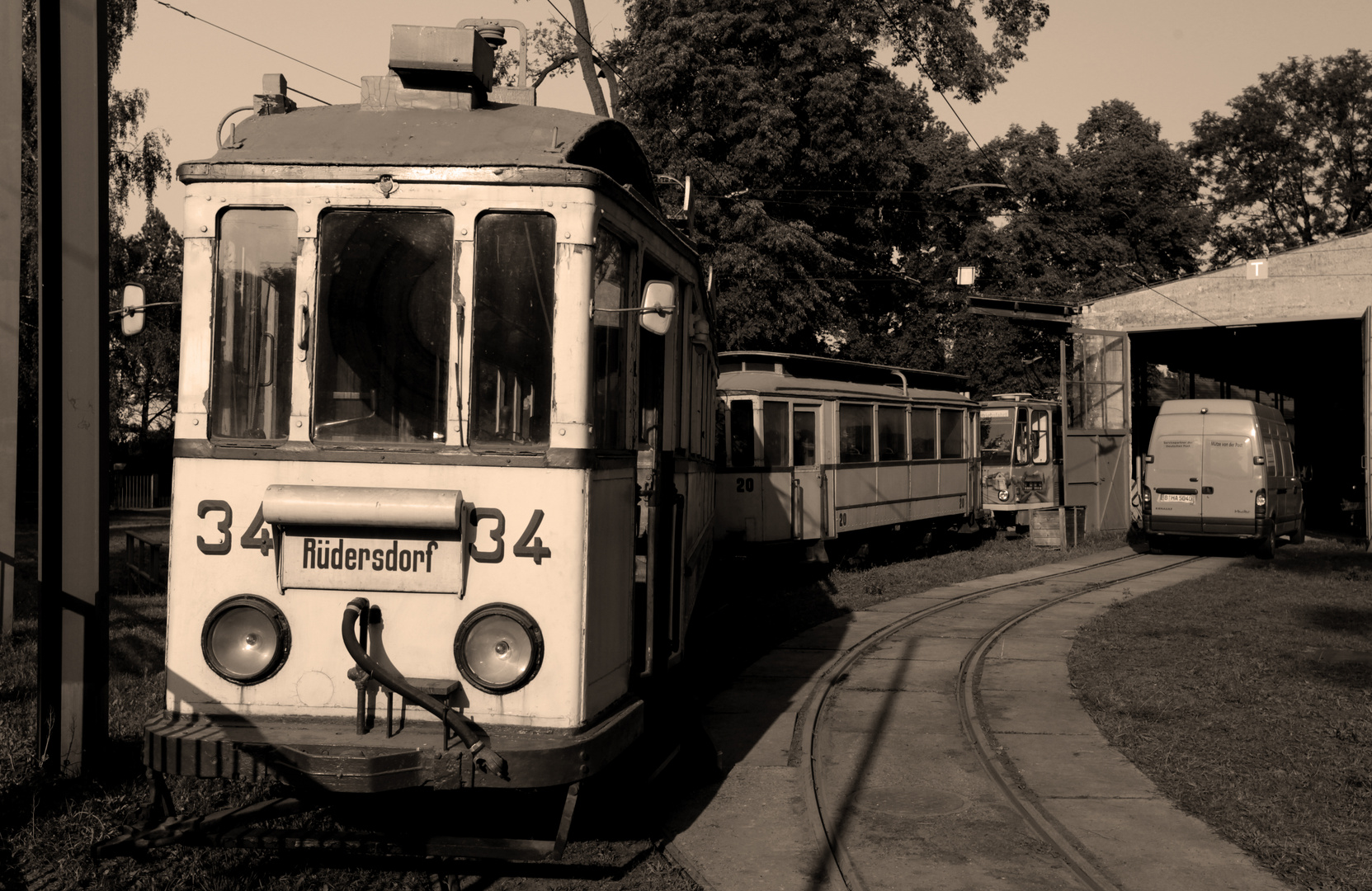 Historische Wagen der Schöneicher-Rüdersdorfer Straßenbahn