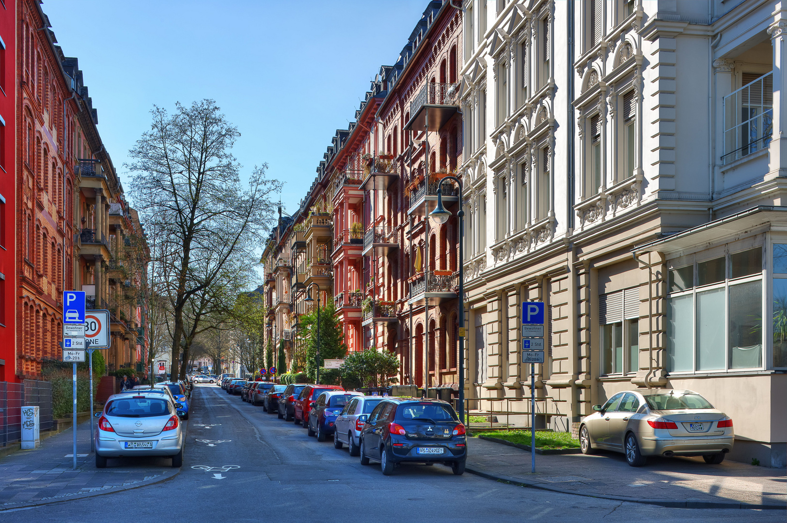 Historische Wohnhausfassaden, Wiesbaden