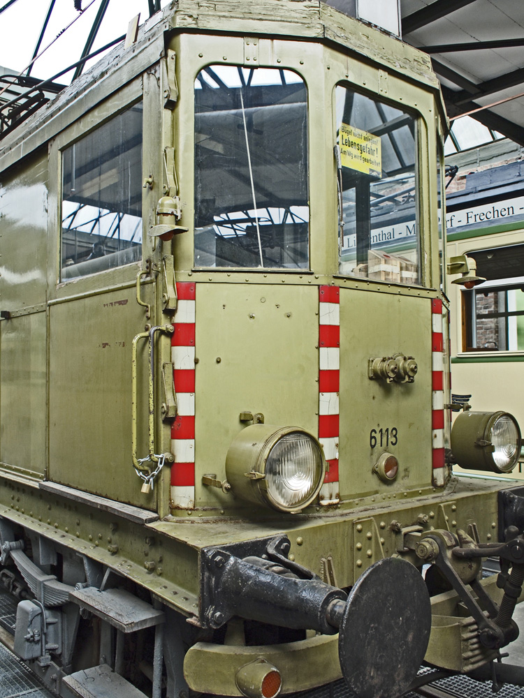 Historischer Bauzug im Straßenbahnmuseum Köln