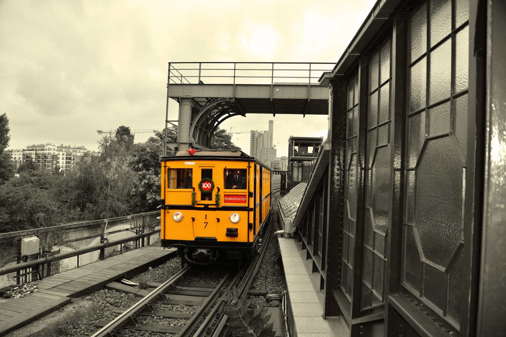 Historischer Berliner U-Bahnzug vom Typ A 1