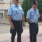 Historischer Fürstentreff: Die Polizei ist auch dabei.