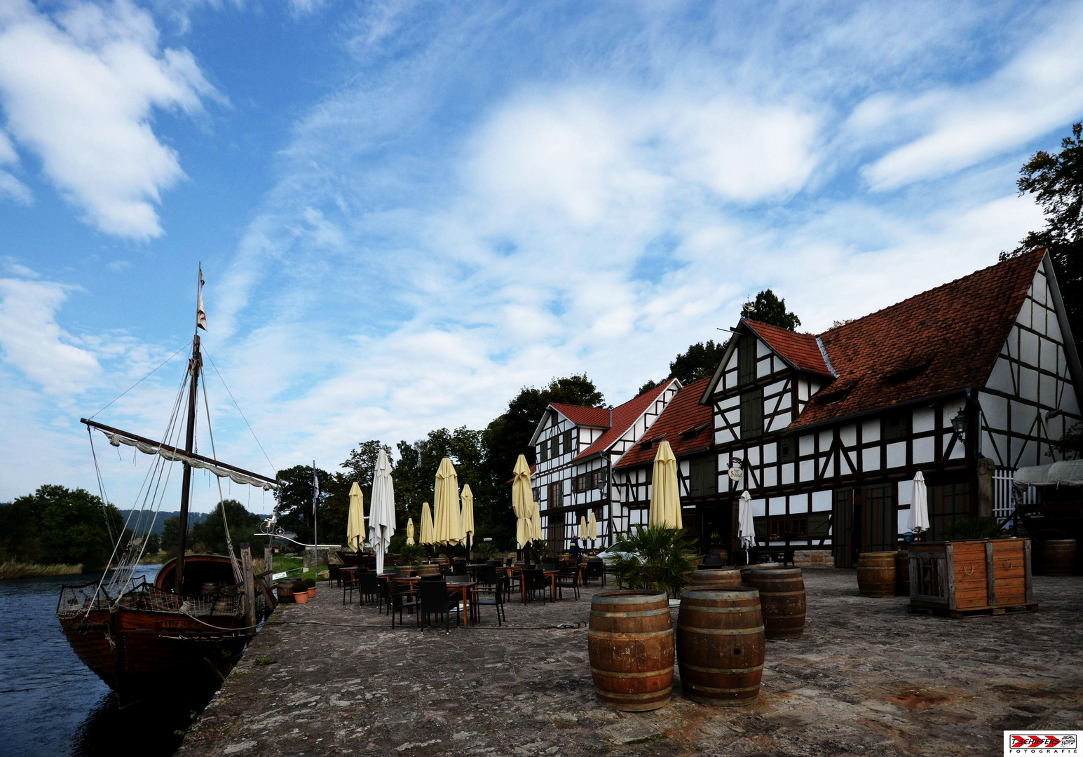 Historischer Hafen von Wanfried an der Werra