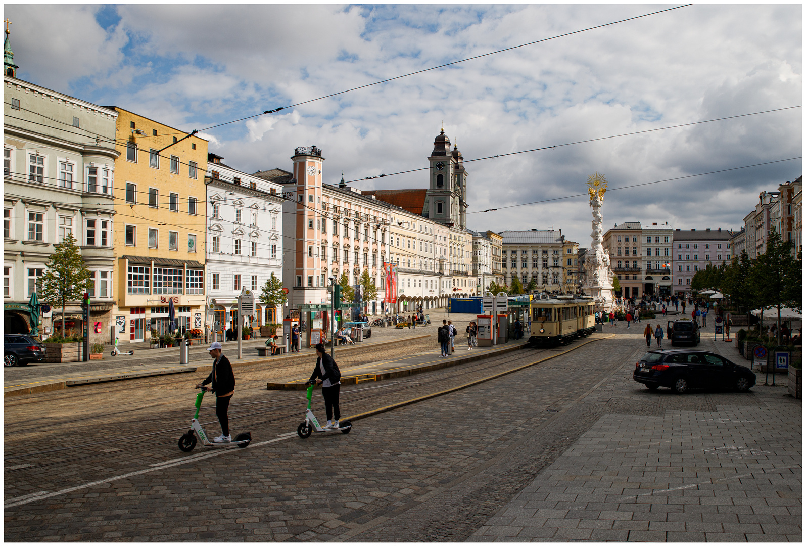 Historischer Hauptplatz der Stadt Linz