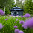 Historischer Pavillon im Sommer