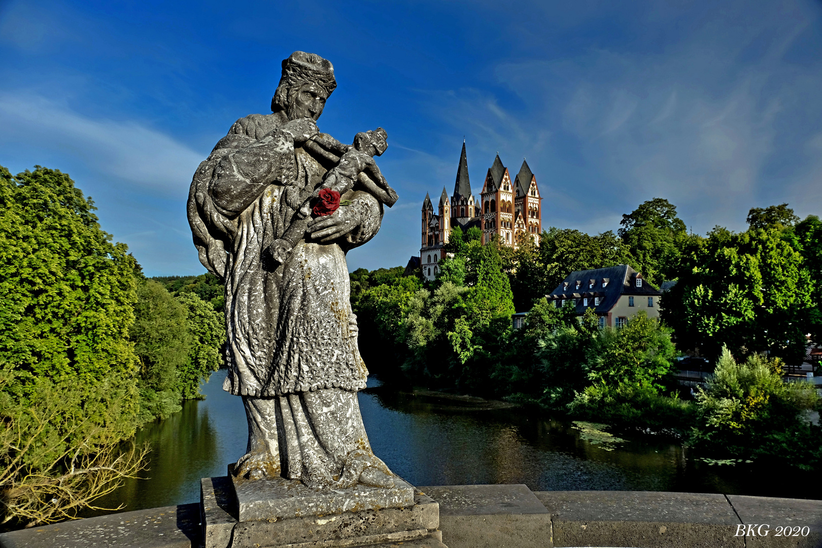 Historischer Sommerblick auf Limburg