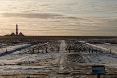 Historischer Stockenstieg zum Westerheversand unter Eis