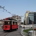 Historischer Triebwagen in Istanbul