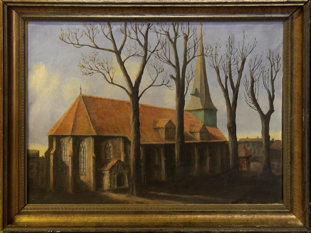 Historisches Gemälde Dreifaltigkeitskirche Harburg