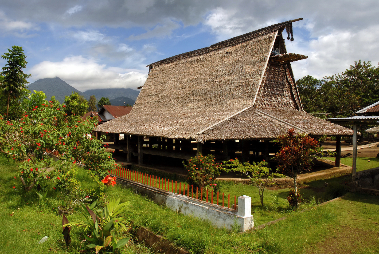 Historisches Haus auf der Insel Halmahera