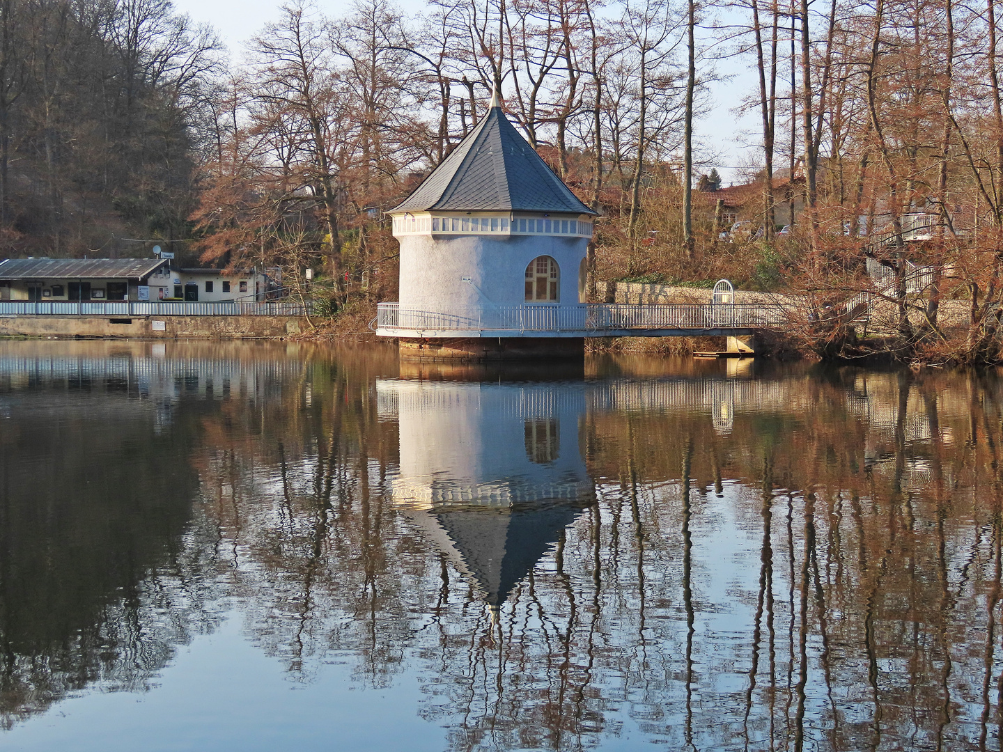 Historisches Pumpenhaus am Itzenplitzer Weiher