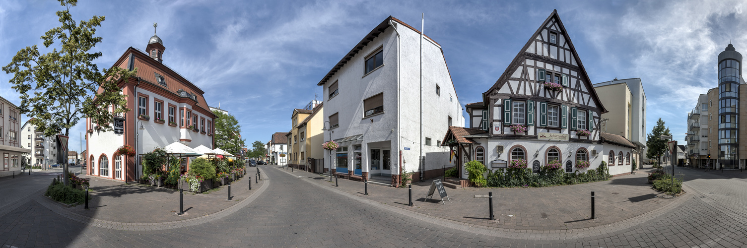 Historisches Rathaus Bürstadt - Panorama 180 Grad